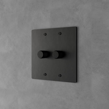Rotary Light Dimmer Switch with Brass Knob for Stepless Brightness Adjustment in Living Room Bedroom Hallway Contemporary Wall-Mounted Panel