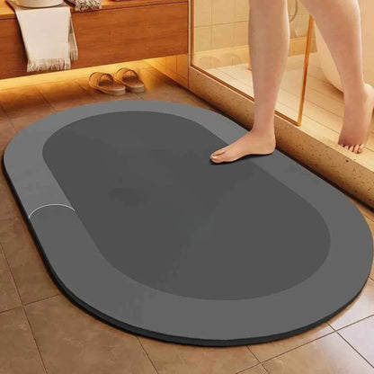 Quick-Dry Non-Slip Bath Mat with Moisture-Wicking Core for Bathroom, Shower & Toilet
