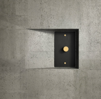 Rotary Light Dimmer Switch with Brass Knob for Stepless Brightness Adjustment in Living Room Bedroom Hallway Contemporary Wall-Mounted Panel