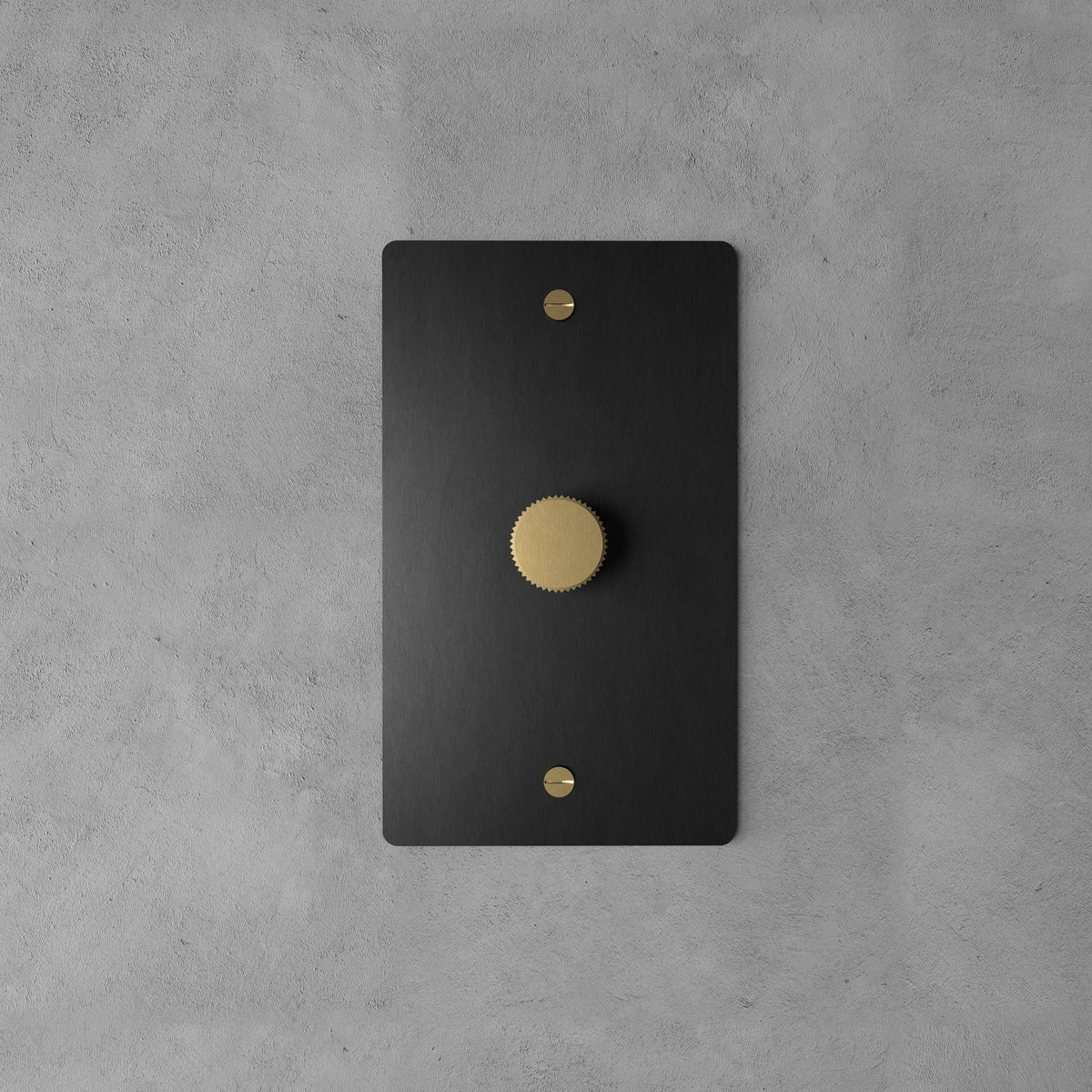 Rotary Light Dimmer Switch with Brass Knob for Stepless Brightness Adjustment in Living Room Bedroom Hallway Contemporary Wall-Mounted Panel