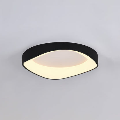 Round Wood Grain Flush Mount LED Light 16-24 Inch Iron Acrylic Fixture for Bedroom Living Room Den Office Scandinavian Minimalist Modern Far