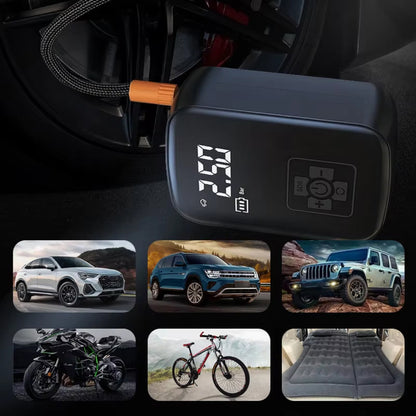 Portable Electric Tire Inflator – Dual-Pump Auto Air Compressor with Digital Display for Cars, Bikes & More