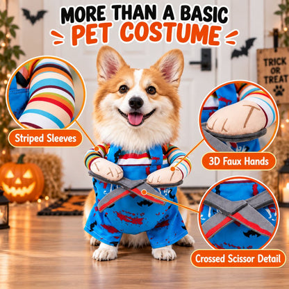 Ortekor Halloween Scissor Hands Dog Costume - Funny 3D Pet Outfit for Parties, Photos & Standout Halloween Looks