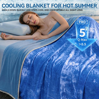 Cozy Nights | Cooling Throw Blanket for Hot Sleepers with Arc-Chill Technology | Lightweight & Breathable Summer Comfort