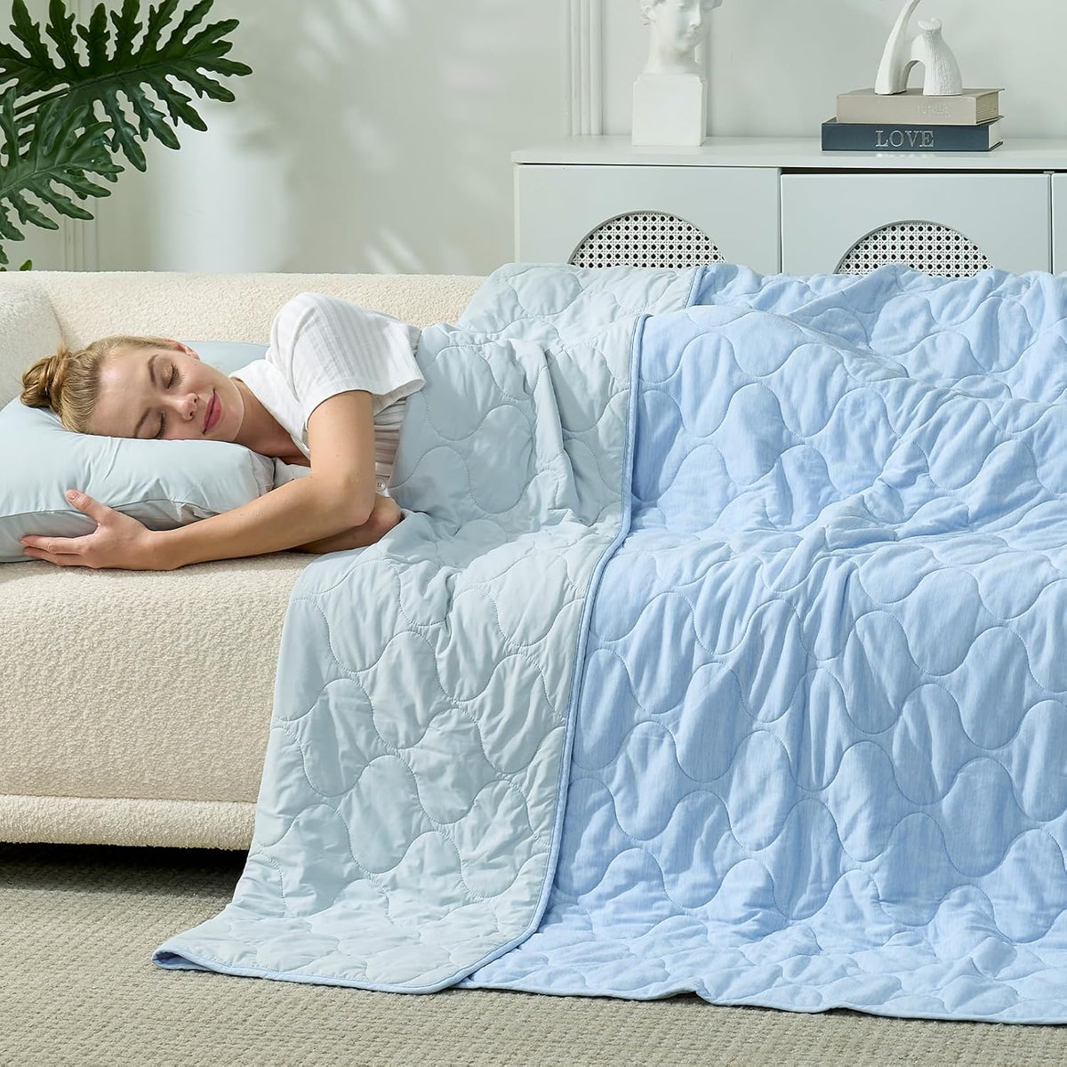 Ortekor Cozy | Cooling Dual-Sided Blanket for Hot Sleepers with Soft Breathable Fabric | Lightweight Throw for Comfortable Sleep
