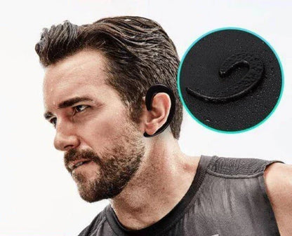 Bone Conduction Headphones with Open-Ear Hook Design for Running & Cycling