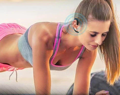 Bone Conduction Headphones with Open-Ear Hook Design for Running & Cycling