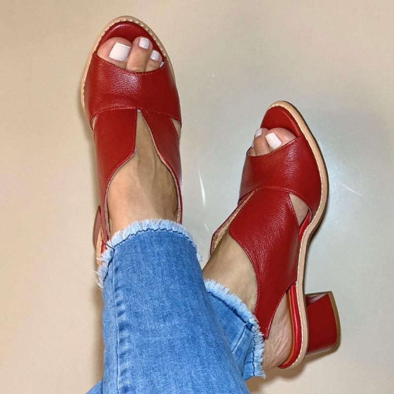 Women's Block Heel Open Toe Sandals for Work & Special Occasions Cushioned Footbed Stable Heel Dressy Evening Shoe