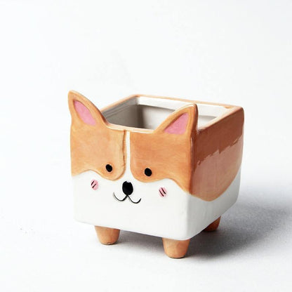 Square Animal Ceramic Succulent Planters