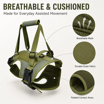 Ortekor Full-Body Dog Lift Support Harness for Stairs, Cars & Limited Mobility