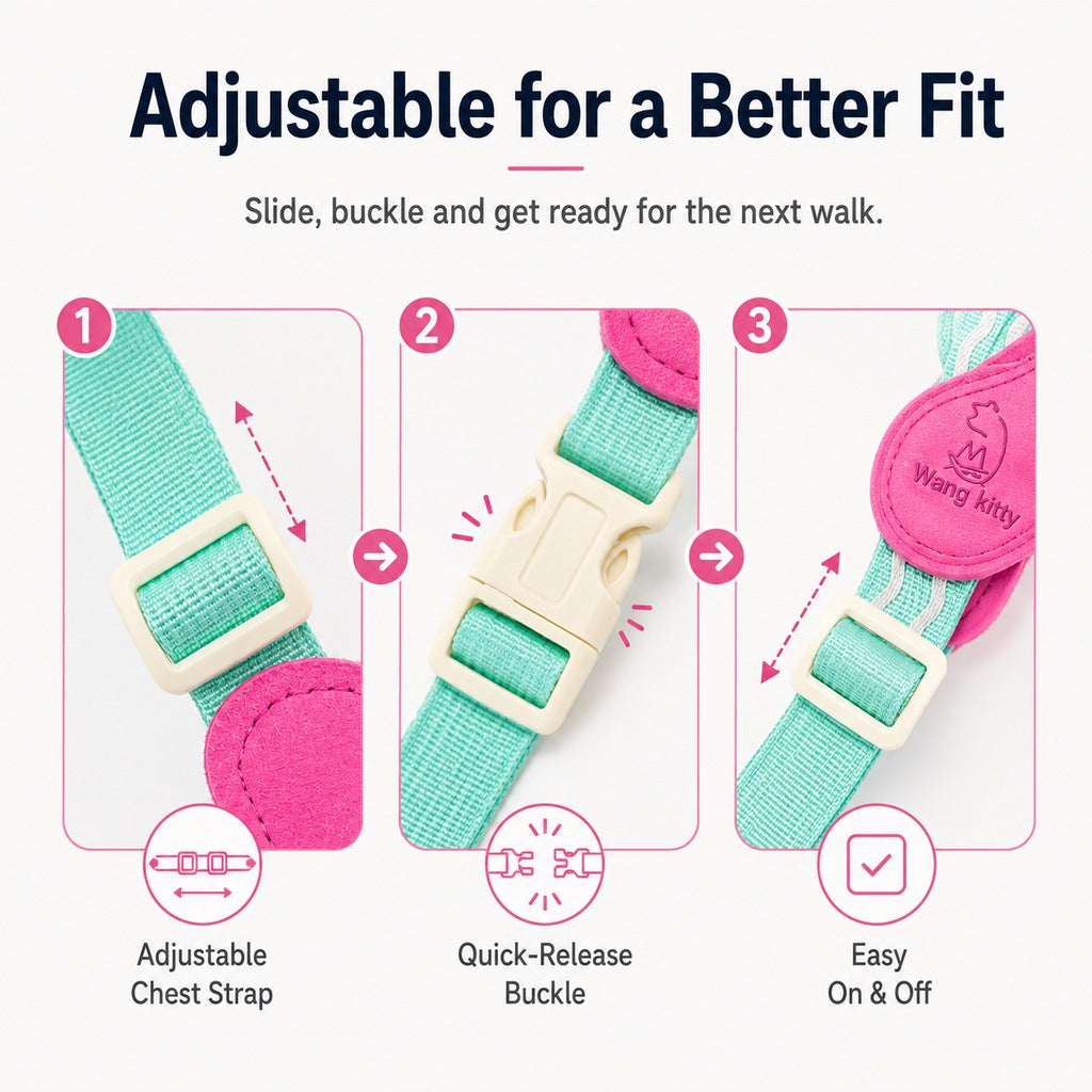 Ortekor Breathable Padded Dog Harness & Leash Set for Daily Walks - Easy-Control Vest for Small & Medium Dogs