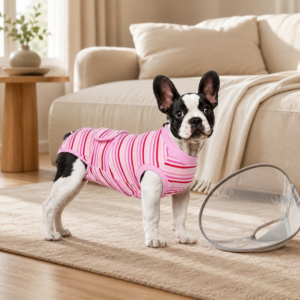 Ortekor Breathable Dog Recovery Suit for Spay & Neuter Recovery, Soft Cone Alternative Onesie to Help Reduce Licking After Surgery