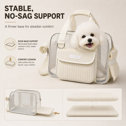 Ortekor Breathable Mesh Pet Carrier Tote for Cats & Small Dogs - Comfortable Travel Bag for Cafes, Vet Visits & Daily Outings
