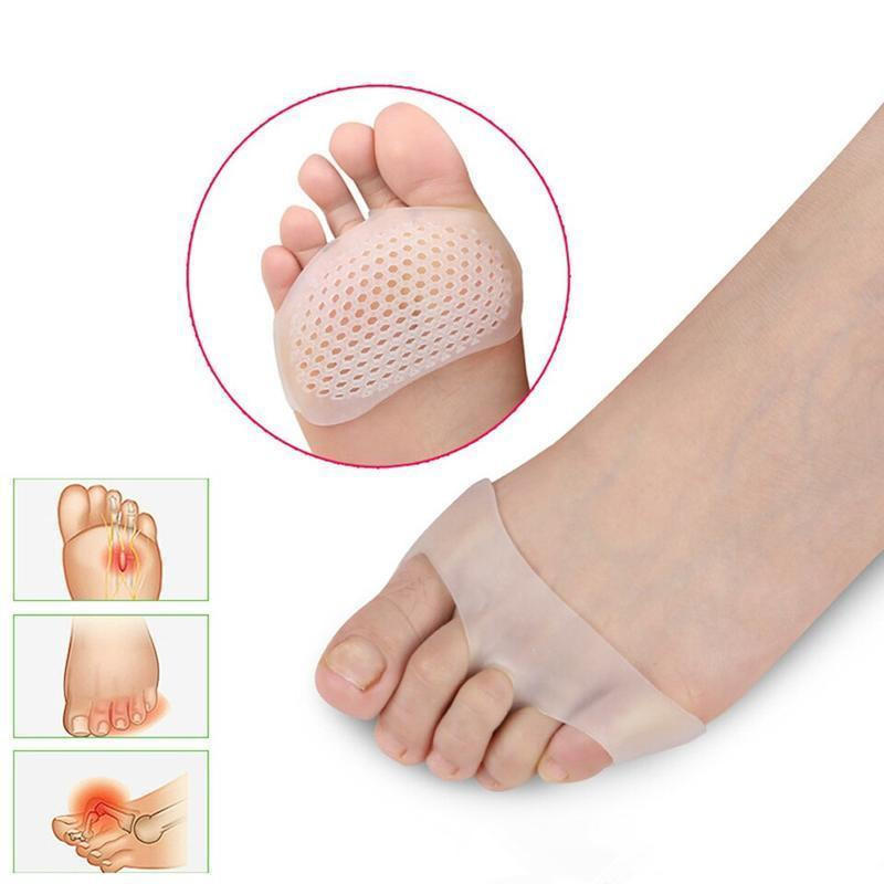 Gel Forefoot Cushions with Ventilation Holes – Relief for Ball of Foot Pain, Neuroma & Metatarsalgia – Washable Inserts for Shoes & Socks