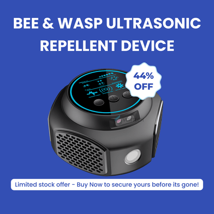 360-Degree Ultrasonic Insect Repeller for Patios, Decks & Outdoor Spaces – Chemical-Free Flying Bug Control for Yards & Porches