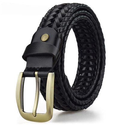 Woven Genuine Cowhide Accessory – Water-Resistant, Scratch-Proof Everyday Wear for Men & Women