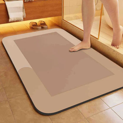 Quick-Dry Non-Slip Bath Mat with Moisture-Wicking Core for Bathroom, Shower & Toilet
