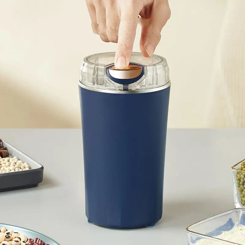 Electric Coffee & Spice Mill 30000 RPM Stainless Steel Blade 2.8 oz Capacity One-Touch Grinder for Beans Herbs Nuts Kitchen Appliance