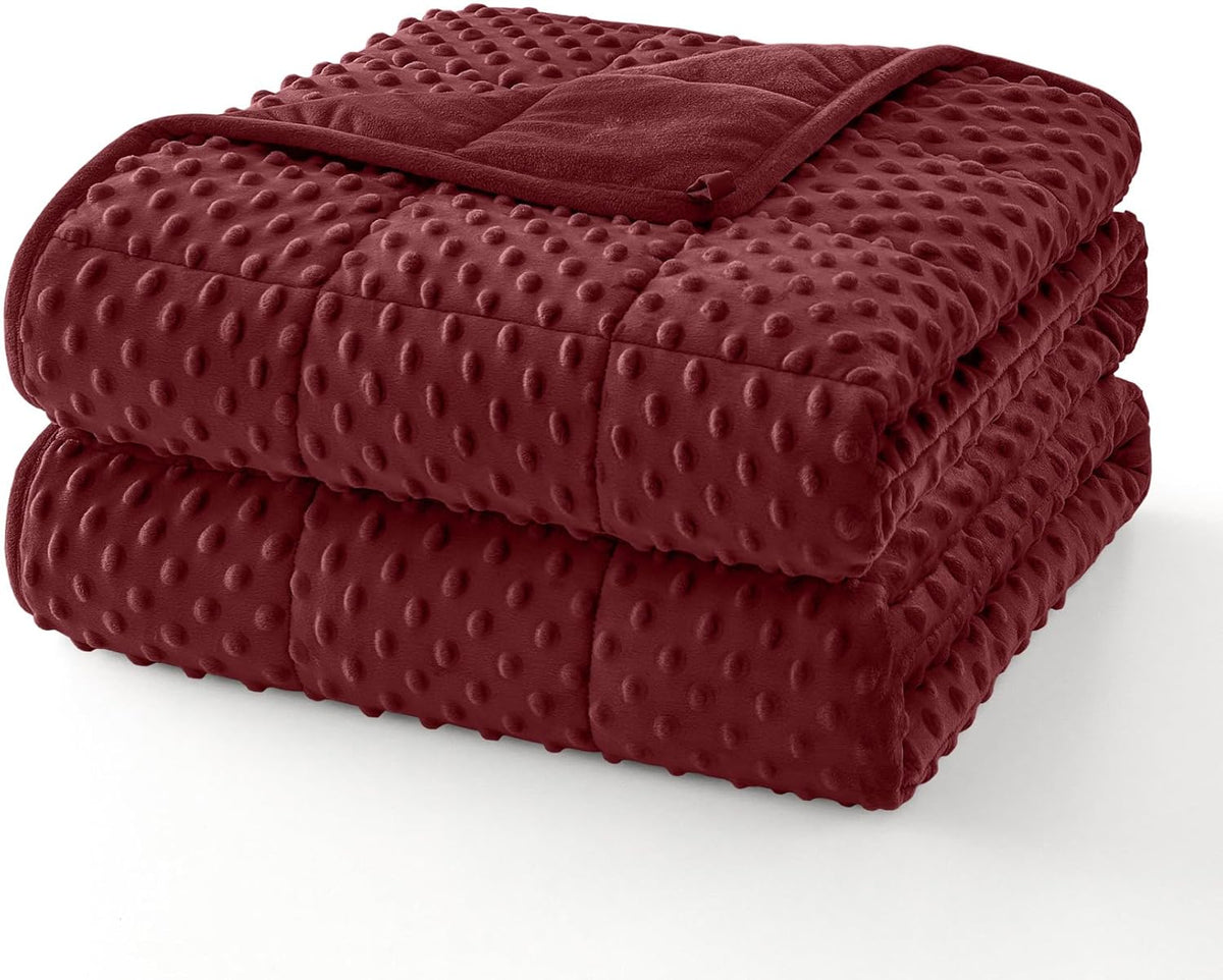 Cozy Comfort | Dots Weighted Blanket with Cooling Microfiber | All-Season Softness for Ultimate Relaxation