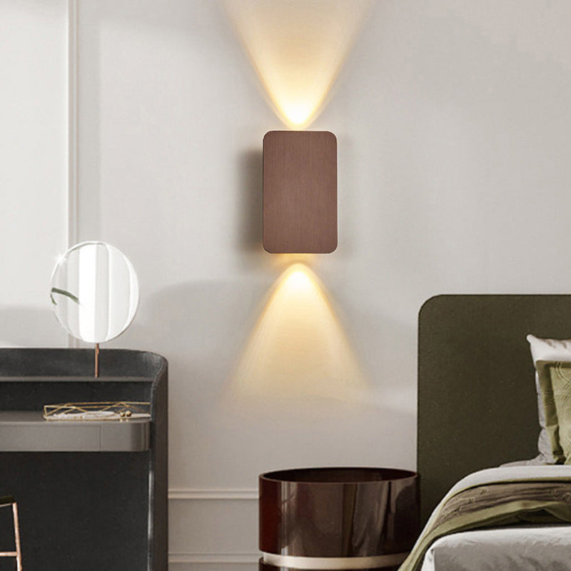 Square Metal Wall Sconce LED Light for Bedroom Living Room Hallway Modern Geometric Fixture Indoor Ambient Lighting Hardwired Home Decor