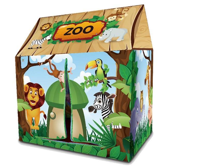 Zoo Animal Pop-Up Play Tent for Kids – Indoor Outdoor Playhouse with Quick Setup & Compact Storage for Toddlers