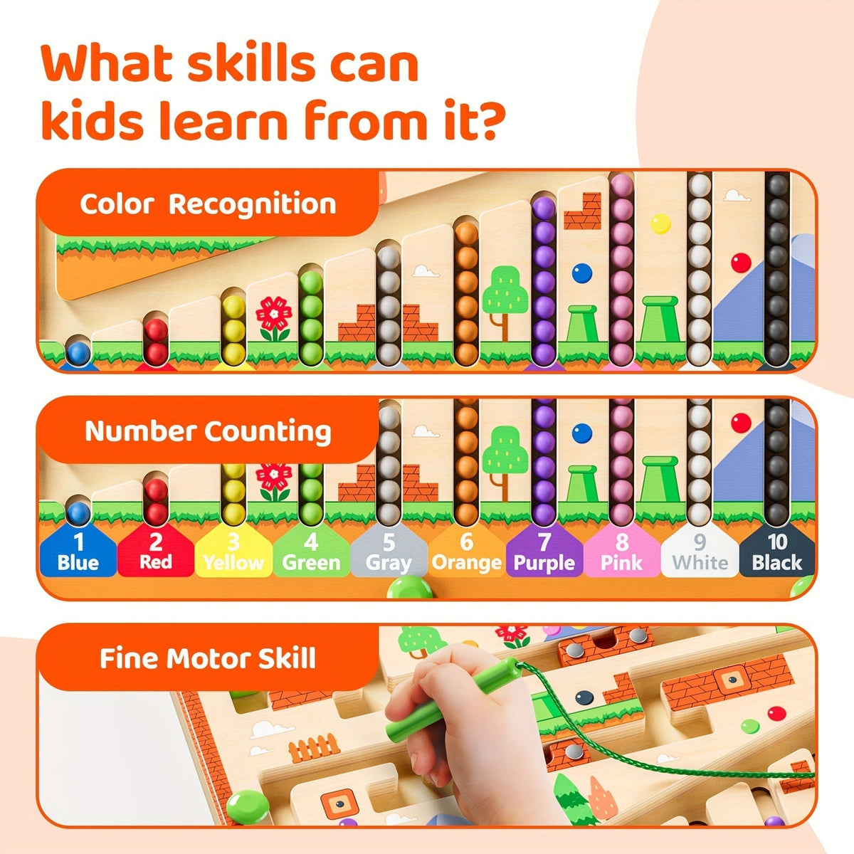 MindfulMaze™ - Wooden Magnetic Maze Board