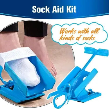 Compression Sock Helper Tool with Handles – Easy Dressing Aid for Putting On & Taking Off Socks – Portable Sock Assist Device for Seniors, M