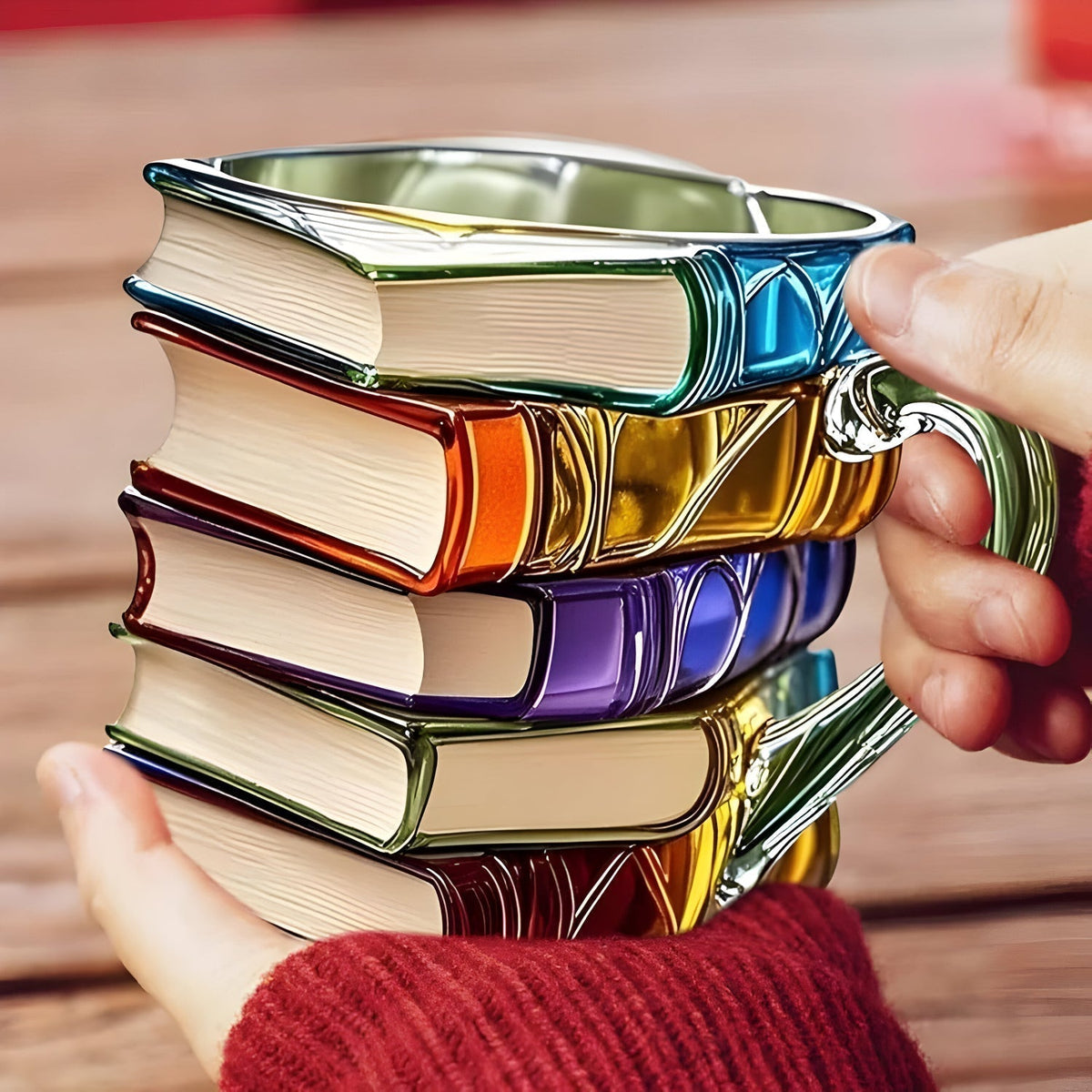 Mug | 3D Unique Design Cup | Handmade & Colorful | For Coffee & Tea | BookLume
