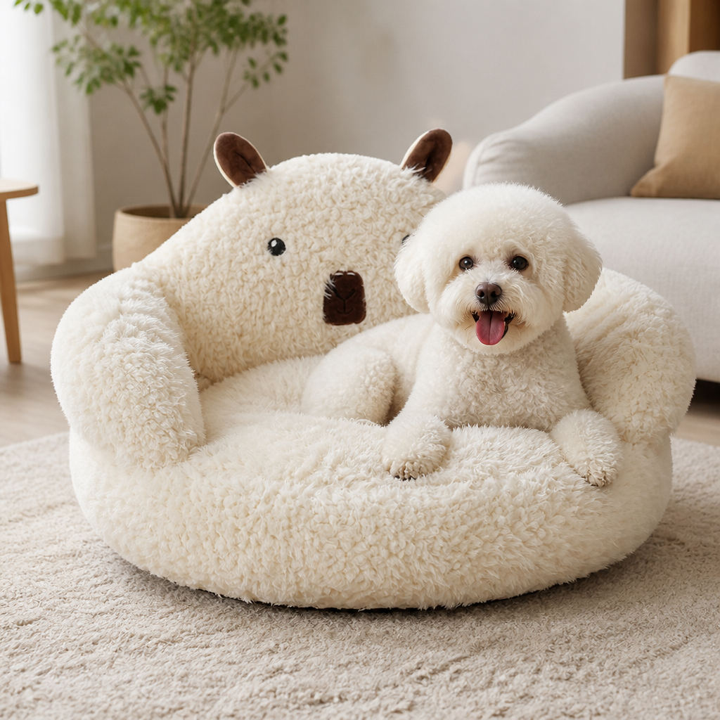 Ortekor Alpaca Plush High-Rebound Pet Bed