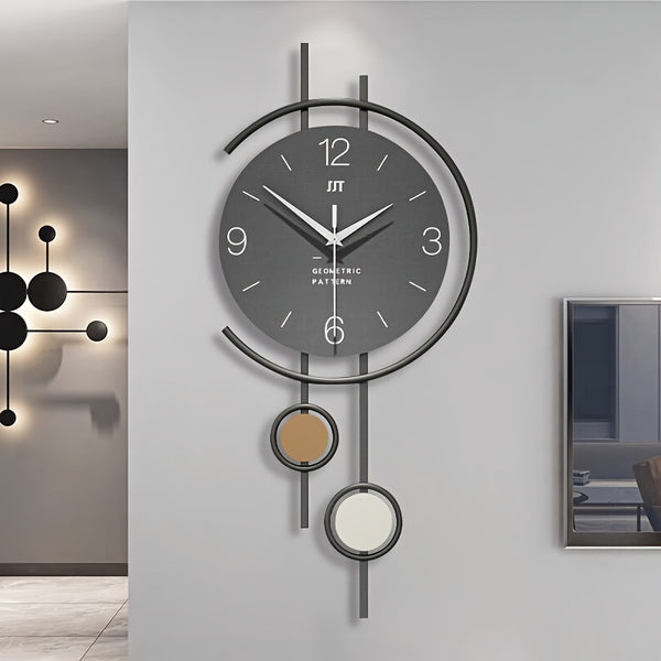 Wall Clocks for Living Room Decor, Silent Wall Clock with Large Easy Read Numbers, Modern Wall Clock with Iron Frame