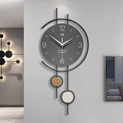 Wall Clocks for Living Room Decor, Silent Wall Clock with Large Easy Read Numbers, Modern Wall Clock with Iron Frame