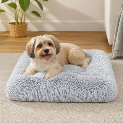 Ortekor Plush Lined Polyester Fill Dog Bed (Removable Cover)