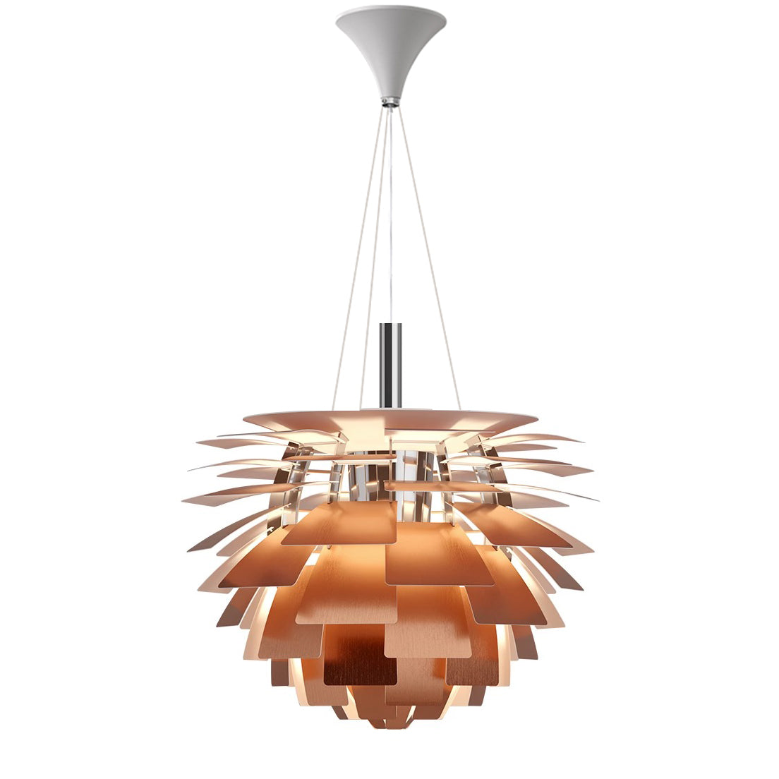 Layered Metal Fixture 19 in Wide Warm White E27 Socket Adjustable Height Kitchen Island Dining Room Cord Suspended Overhead Lighting Texture