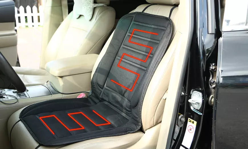 12V Car Seat Heating Pad Full Body Warmer for Winter Driving with Fast Heat-Up & Universal Fit for SUVs Trucks Vans