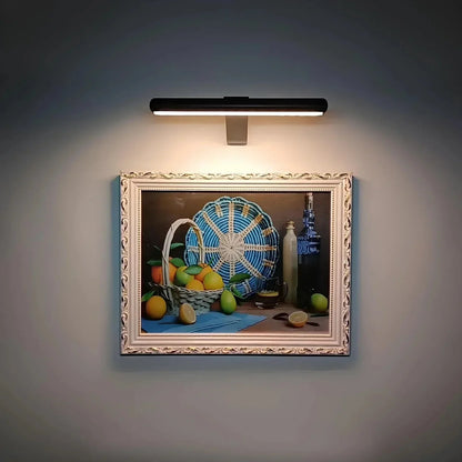 Wireless LED Picture Light with Dimmer & Remote – Swivel Head Art Illuminator for Wall Display