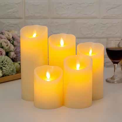 Flameless LED Candles with Realistic Flicker – Safe Battery-Operated Pillar Candles for Home Decor, Weddings, Dinners & Ambiance