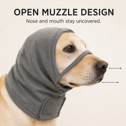 Ortekor Calming Dog Hood with Clear Viewing Panel, Gentle Head & Neck Wrap for Grooming, Thunderstorms, Fireworks & Travel Comfort