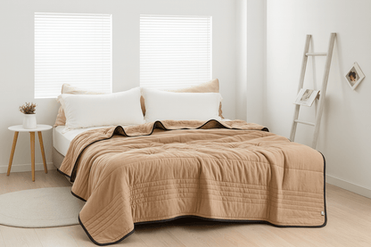 Temperature-Regulating Throw Blanket for Hot Sleepers – Soft Polyester Moisture-Wicking Bedding for Year-Round Comfort in Bedroom, Guest Roo