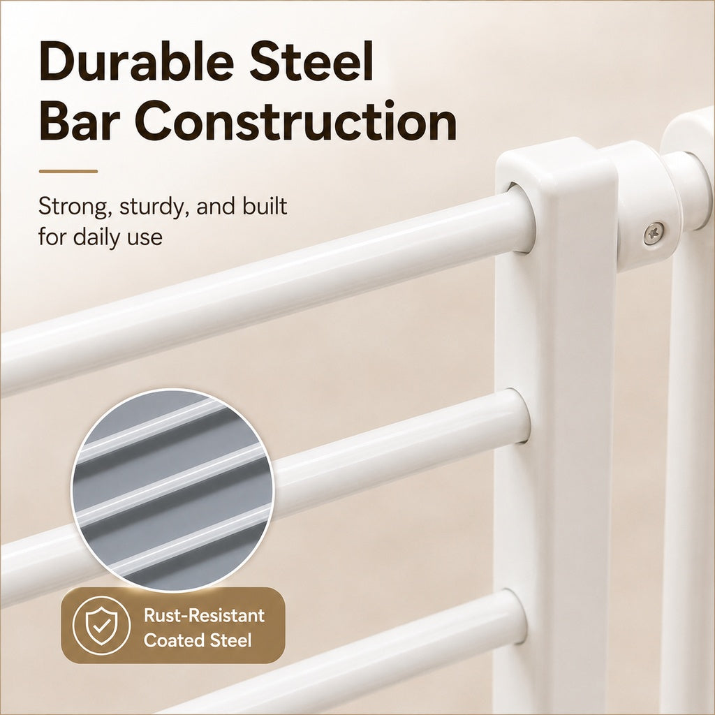 Ortekor No-Drill Expandable Pet Gate for Doorways - Adjustable Indoor Barrier for Small Dogs