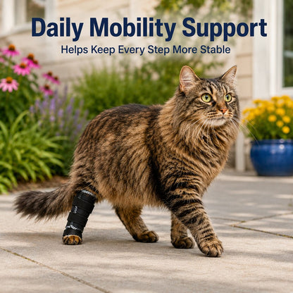 Ortekor Cat Leg Support Brace for Recovery Care - Adjustable Front or Hind Leg Splint for Weak Legs