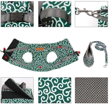 Reflective Cat Harness and Leash Set with Adjustable Vest for Safe Walking, Hiking & Training