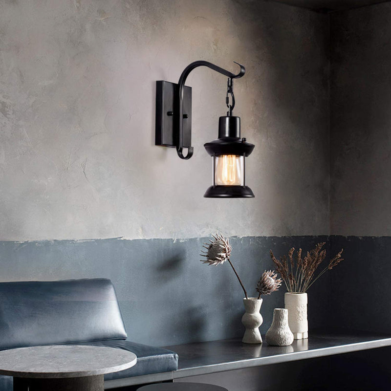Industrial Metal Wall Sconce E27 Socket for Bedroom Living Room Hallway | Vintage Pipe Fixture Hardwired Indoor Lighting