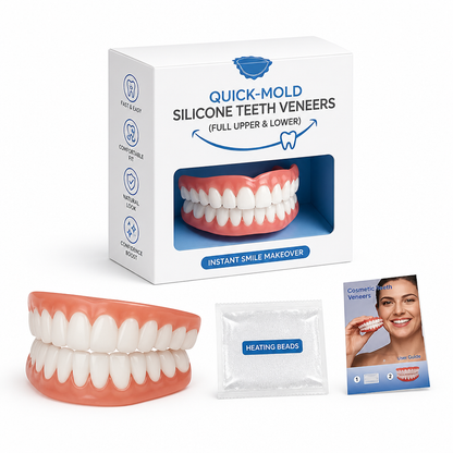 Quick-Mold Silicone Teeth Veneers (Full Upper & Lower)