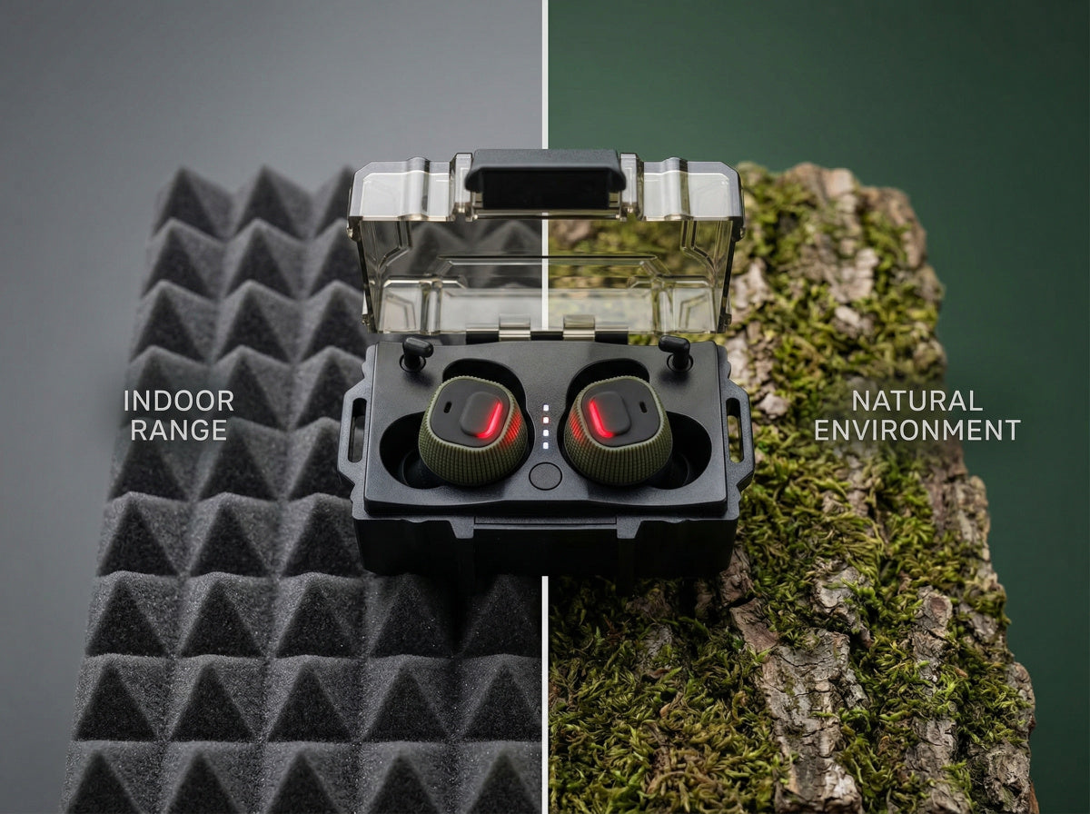 Ortekor QuietixPro | Electronic Shooting Earbuds with Active Noise Reduction | Tactical Hearing Protection for Clear Communication