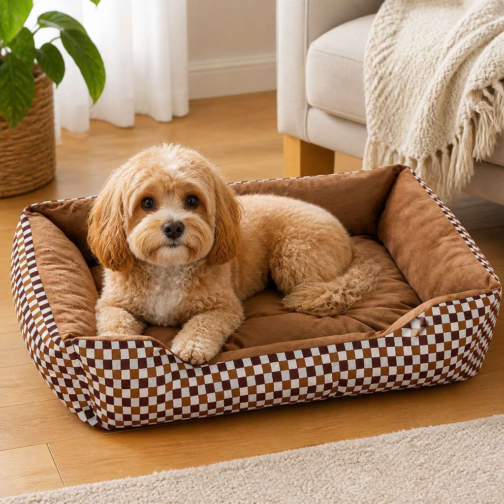 Ortekor Plush Polyester Dog Bed (Multiple Sizes)