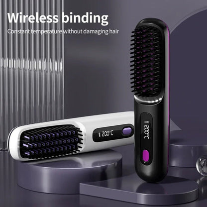 Ceramic Cordless Hair Straightener | USB Rechargeable Design for Sleek, Frizz-Free Styling Anywhere