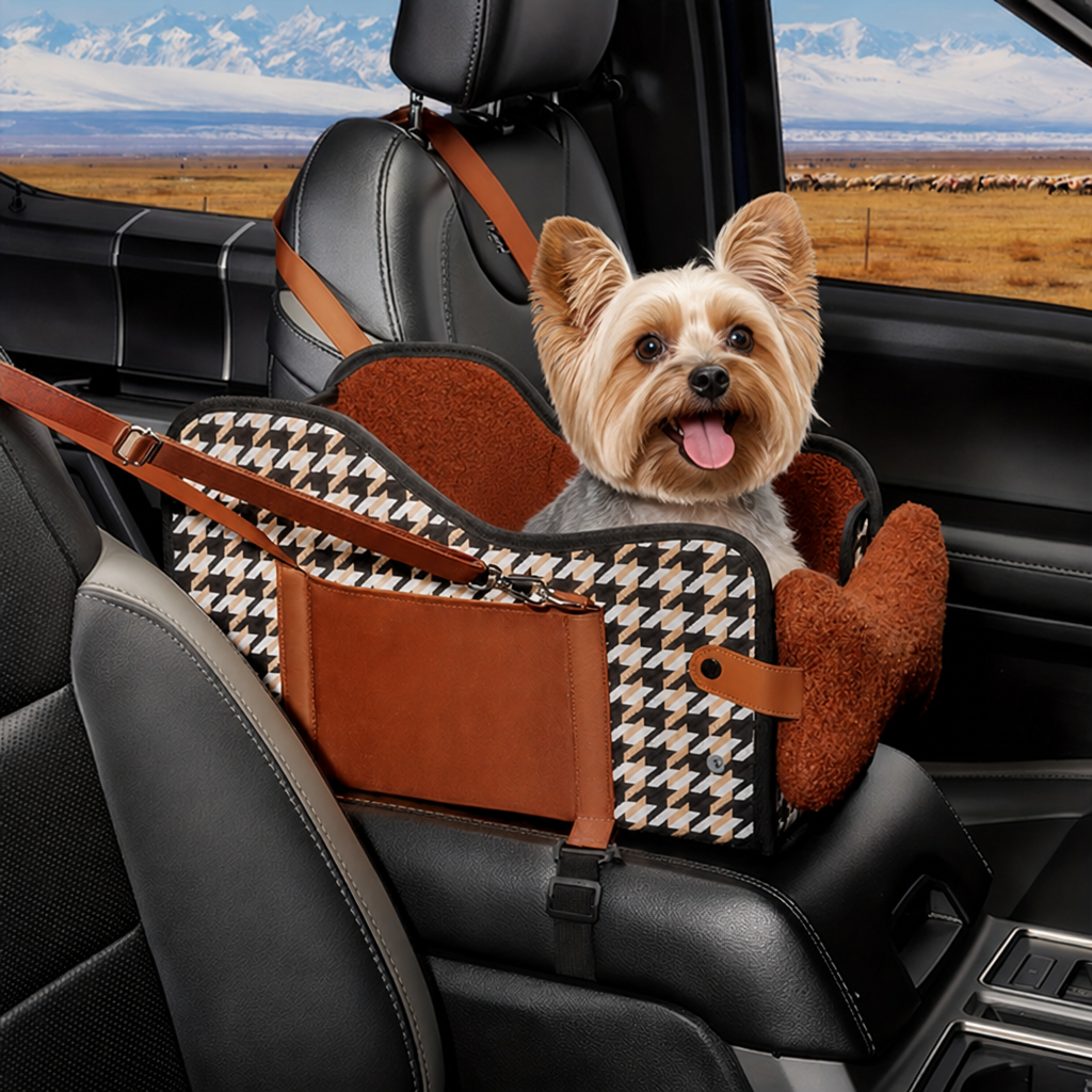 Ortekor Breathable Mesh & Safety Harness Dog Car Seat