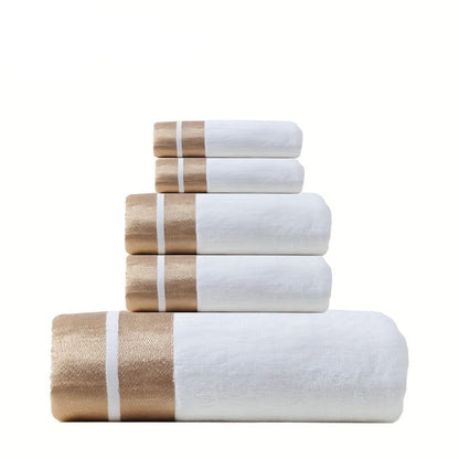 Plush Cotton Bath Towel Set – Ultra-Soft Absorbent Bathroom Towels for Home, Guest Bath, Shower & Spa – Classic Everyday Comfort