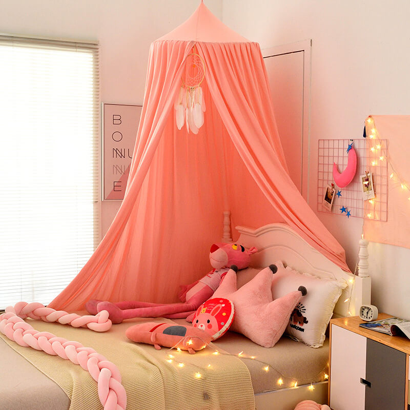 Sheer Hanging Tent Drape for Kids Bedroom – Cozy Hideaway Curtain with Light-Blocking Fabric for Naps & Reading Nook