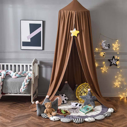 Sheer Hanging Tent Drape for Kids Bedroom – Cozy Hideaway Curtain with Light-Blocking Fabric for Naps & Reading Nook